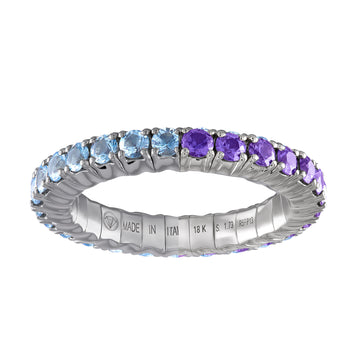 Light-Blue & Purple Sapphires · Duet Rings