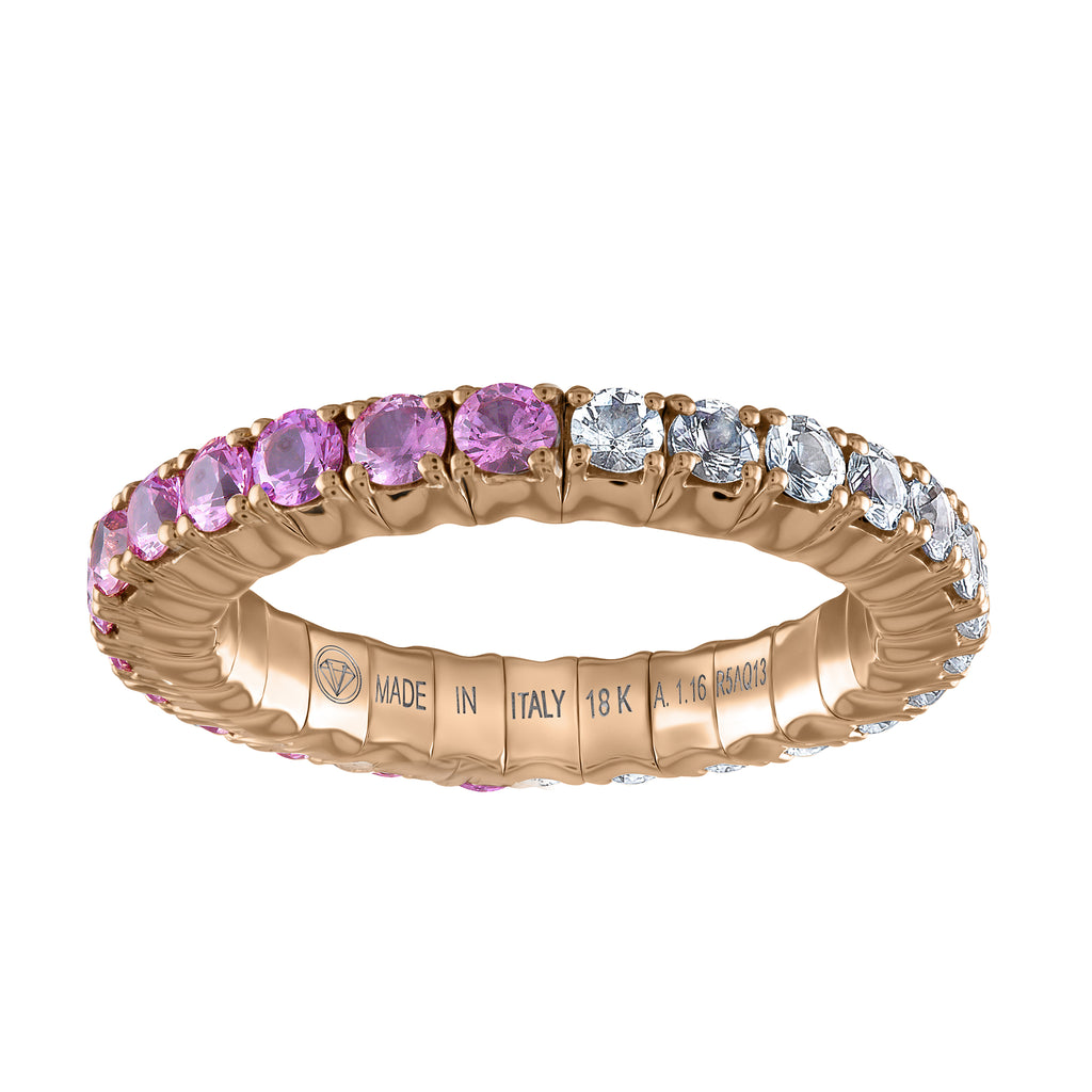 Pink Sapphires &  Diamond · Duet Rings