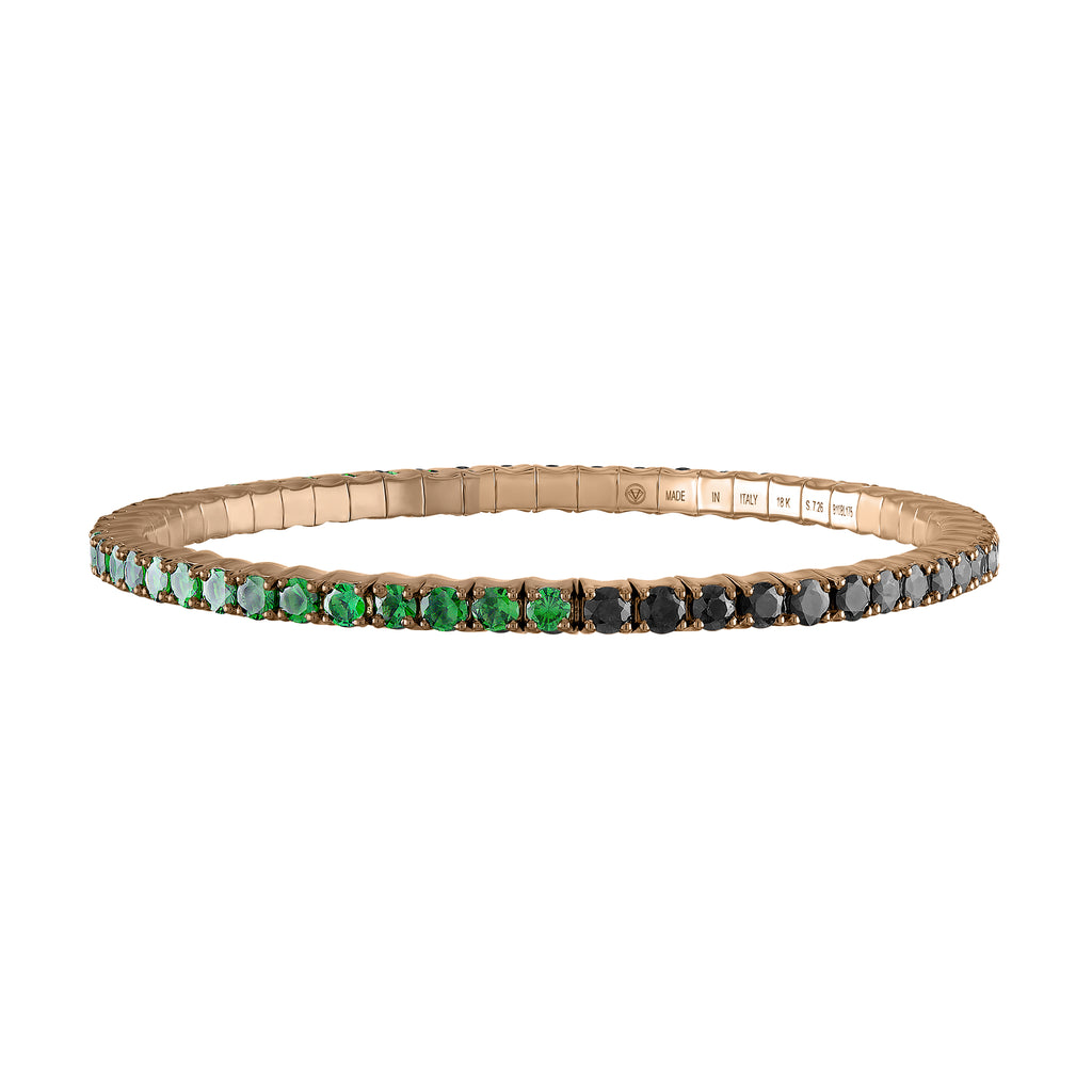 Tsavorites & Black Diamonds · Duet Bracelets